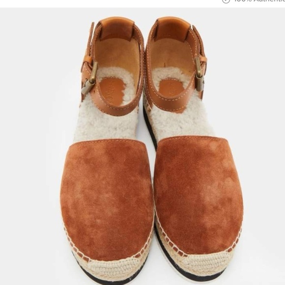 See by Chloe Brown Suede Glyn
Espadrille Ankle Strap Sandals Size 11 $300 - Picture 3 of 8